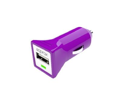 approx appUSBCARP cargador USB para coche Purpura